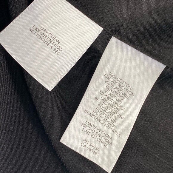 Anne Klein NWT Black Collarless Long‎ Sleeve Career Minimalist Blazer 8/C38 - Picture 9 of 10